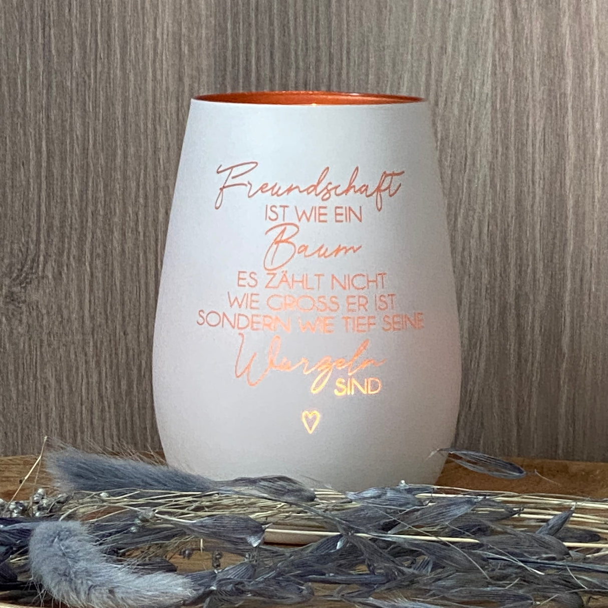 Deko Light - Freundschaft ist wie ein Baum, Geschenk für Freunde, personalisierbares Windlicht