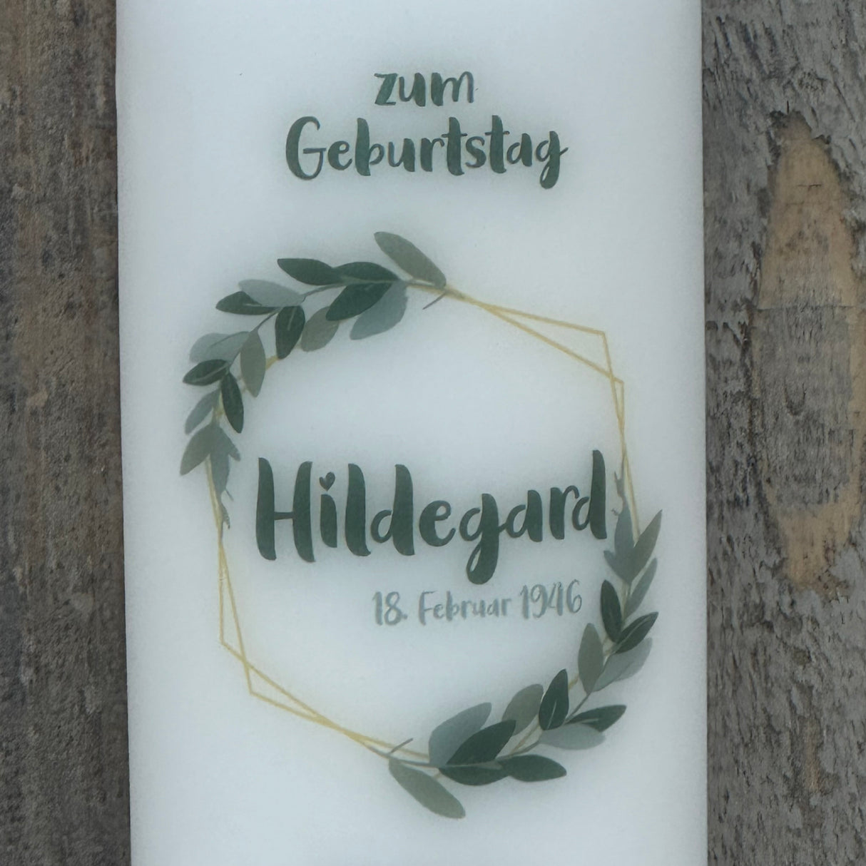 Kerze Geburtstag - Kranz