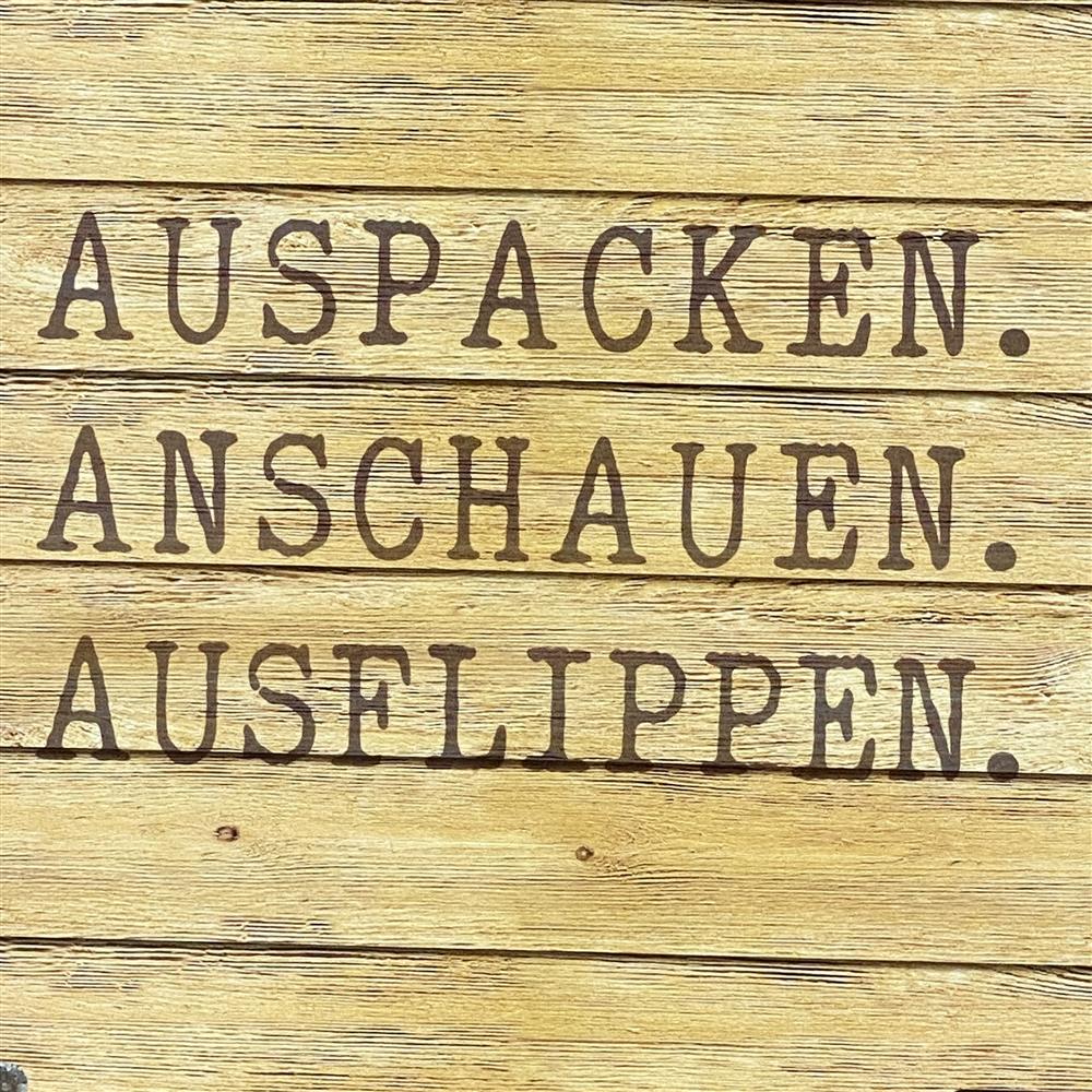 Geschenkkoffer holzoptik, groß, Auspacken, Anschauen, Ausflippen