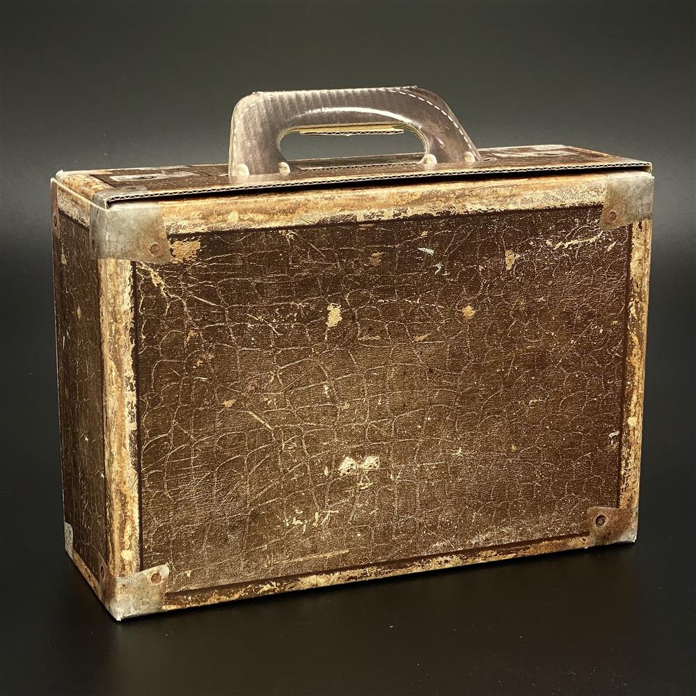 Geschenkkoffer lederoptik, klein, neutral