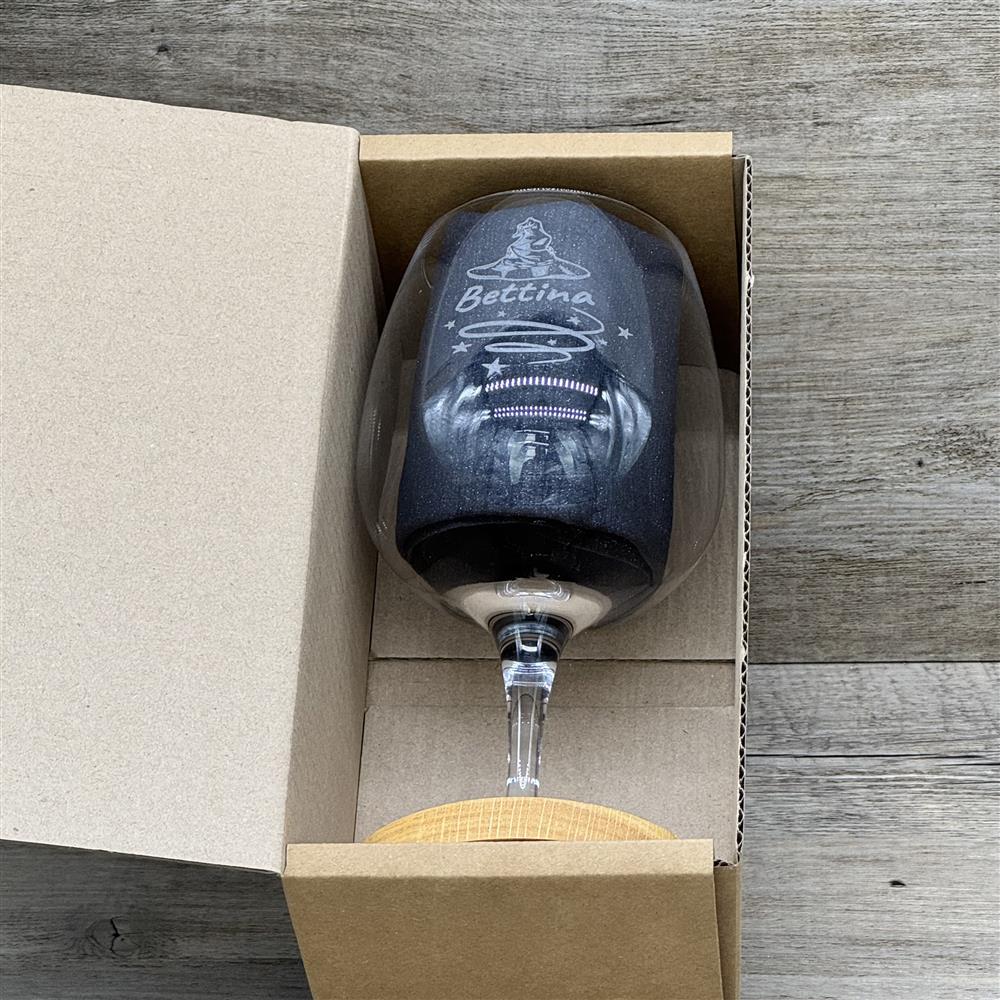 Geschenkset 'Zaubertrank', Cocktailglas mit Untersetzer