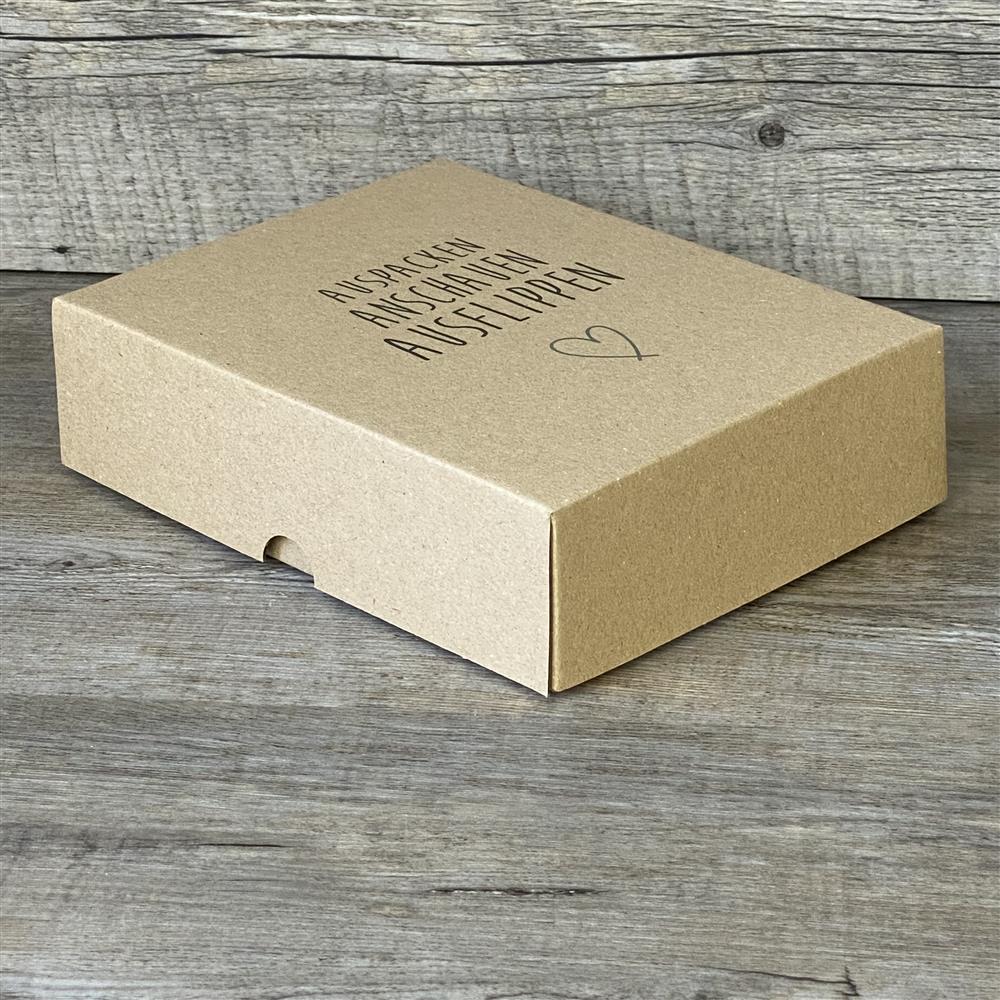 Geschenkverpackung 19x15x5cm, Auspacken, Anschauen, Ausflippen 5 Stück