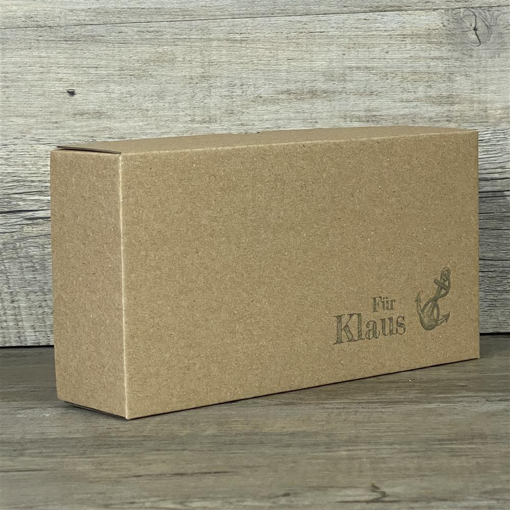 Geschenkverpackung 21x11x6cm, personalisiert, Anker