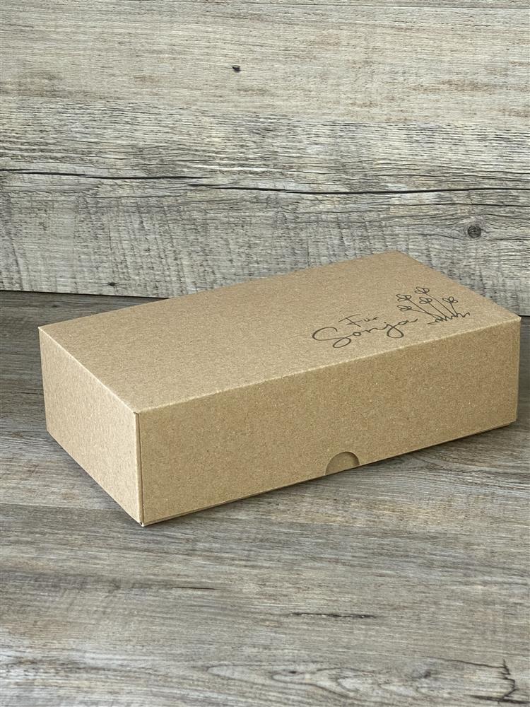 Geschenkverpackung 21x11x6cm, personalisiert, Blumen