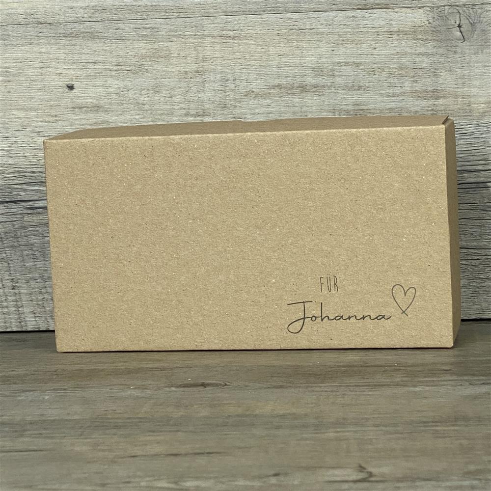 Geschenkverpackung 21x11x6cm, personalisiert, Herz