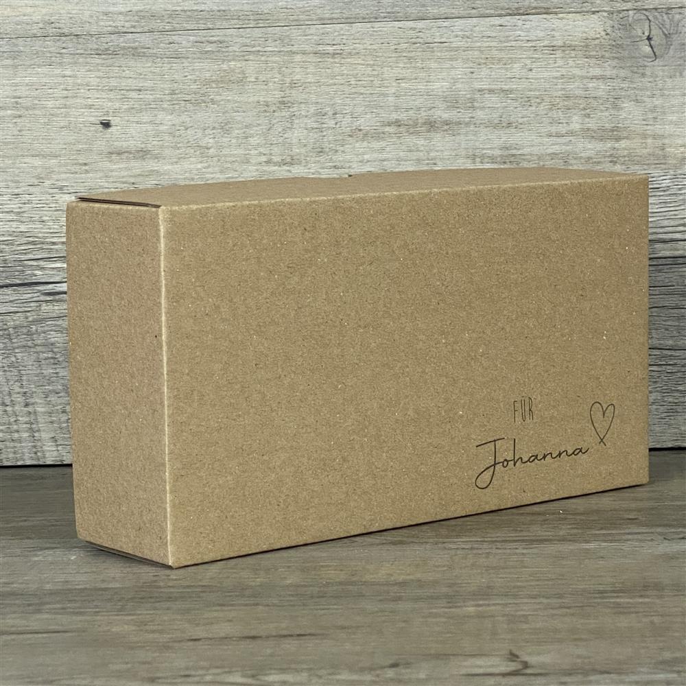 Geschenkverpackung 21x11x6cm, personalisiert, Herz