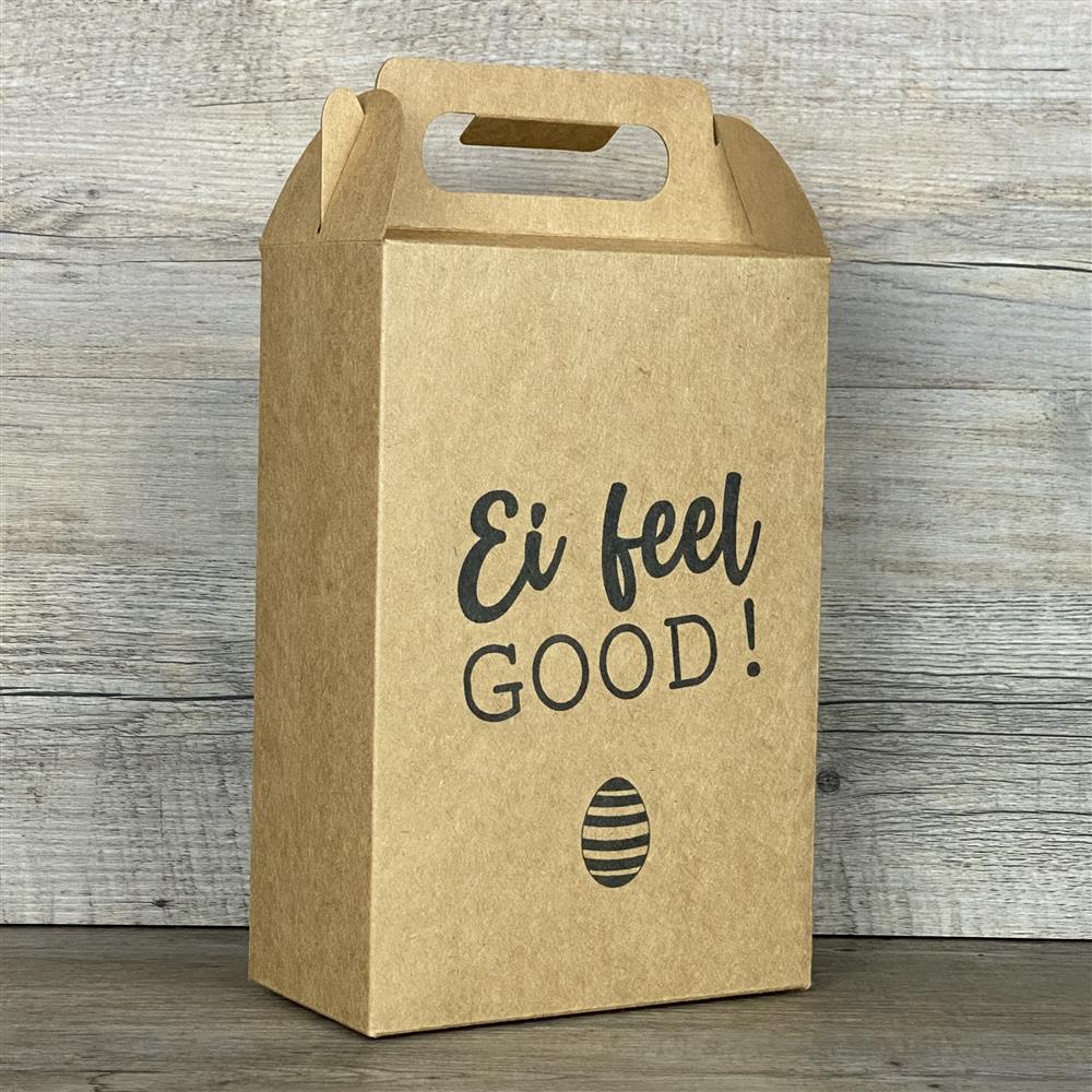 Giebelverpackung groß, Ei  feel good, 5 Stück