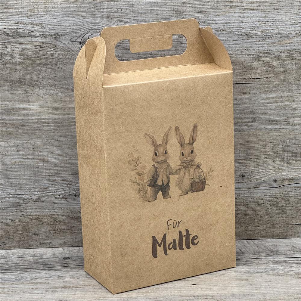 Giebelverpackung groß, Frohe Ostern, personalisiert