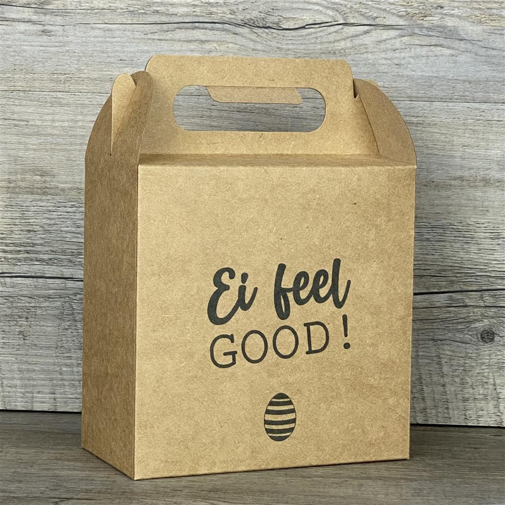 Giebelverpackung klein, Ei feel good, 5 Stück