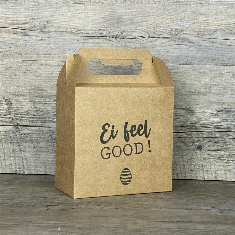 Giebelverpackung klein, Ei feel good, 5 Stück