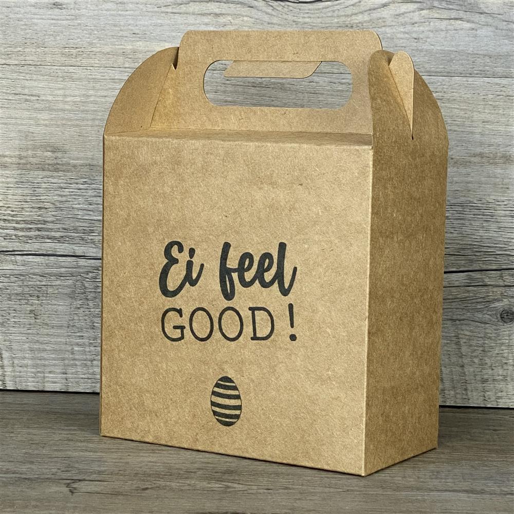 Giebelverpackung klein, Ei feel good, 5 Stück