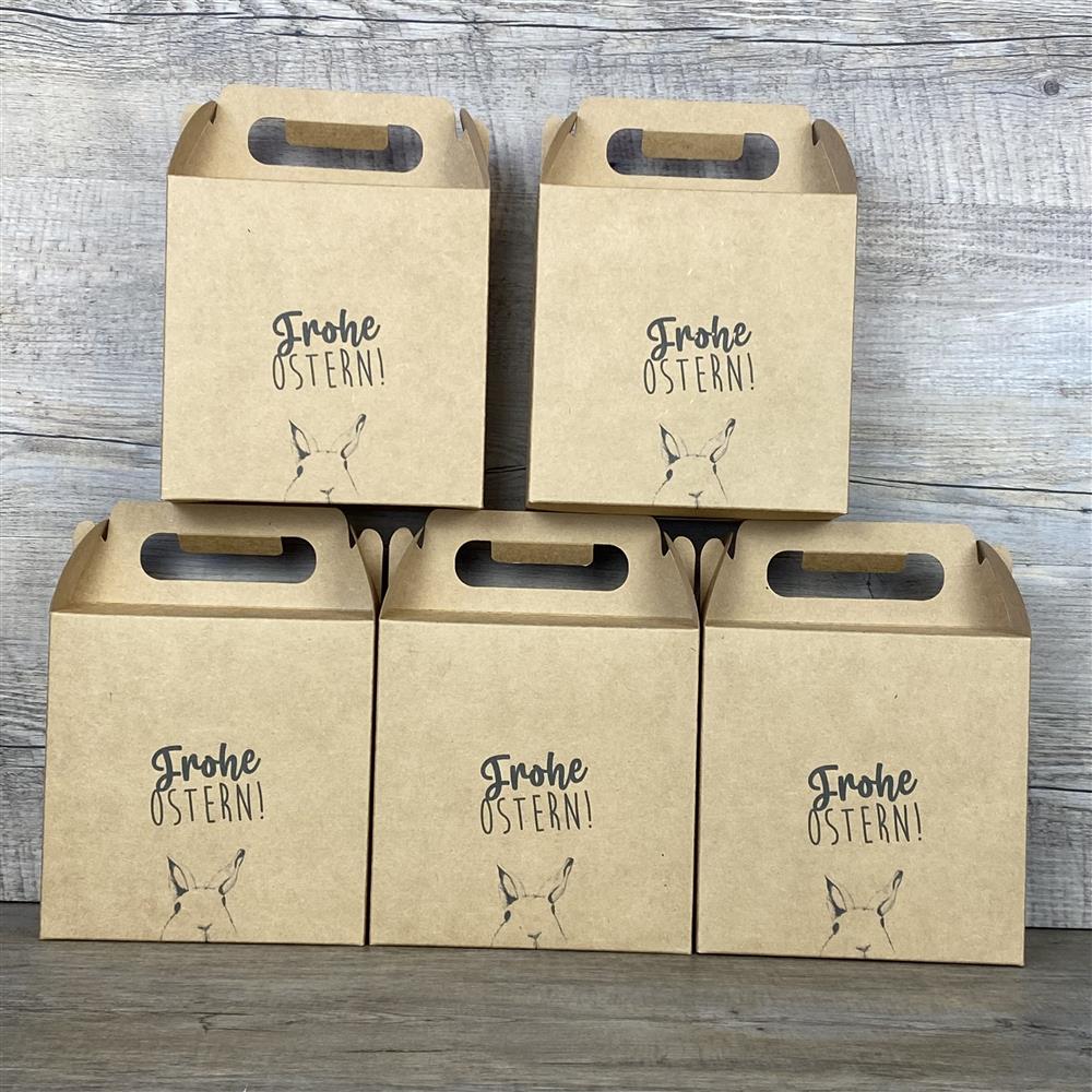 Giebelverpackung klein, Frohe Ostern, 5 Stück