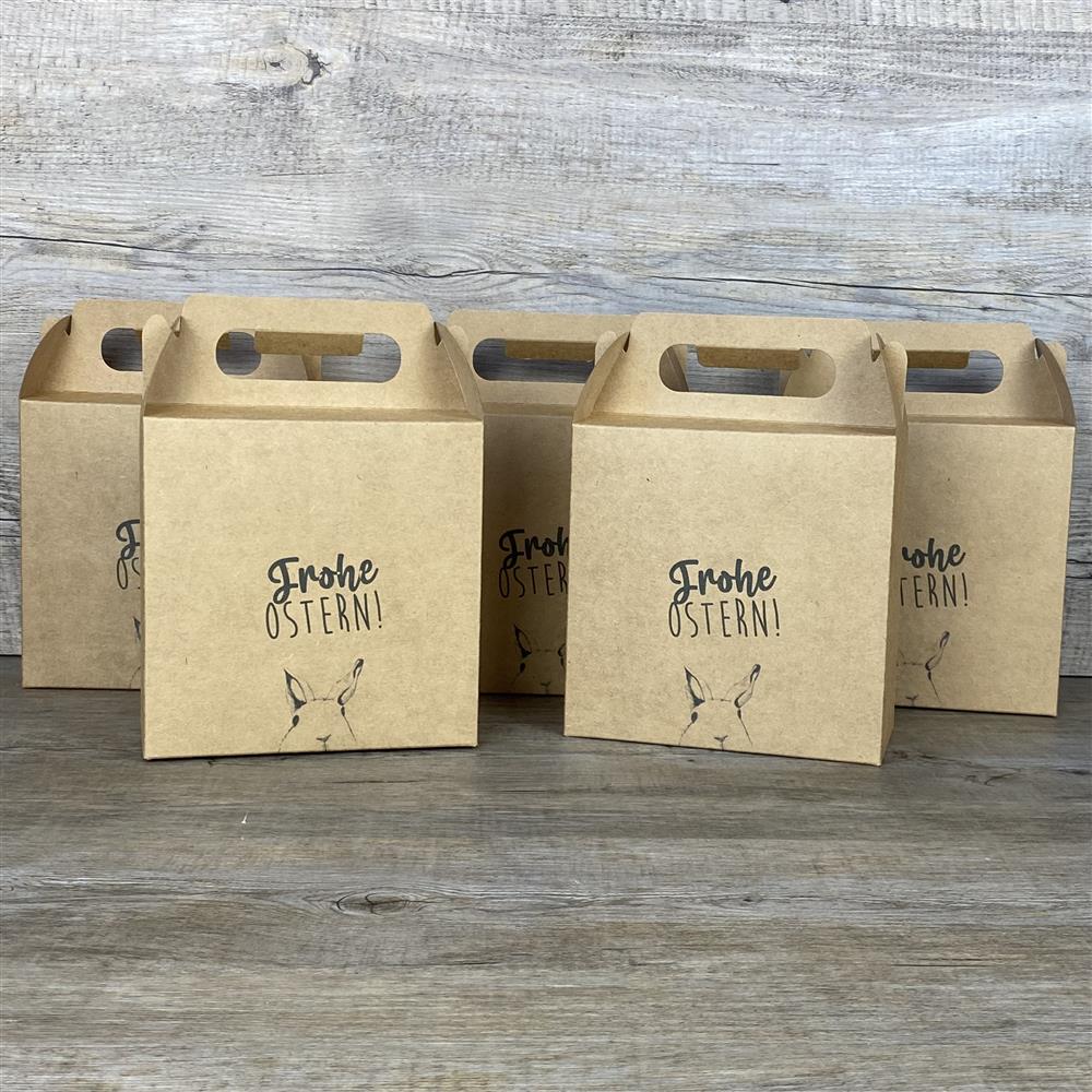 Giebelverpackung klein, Frohe Ostern, 5 Stück