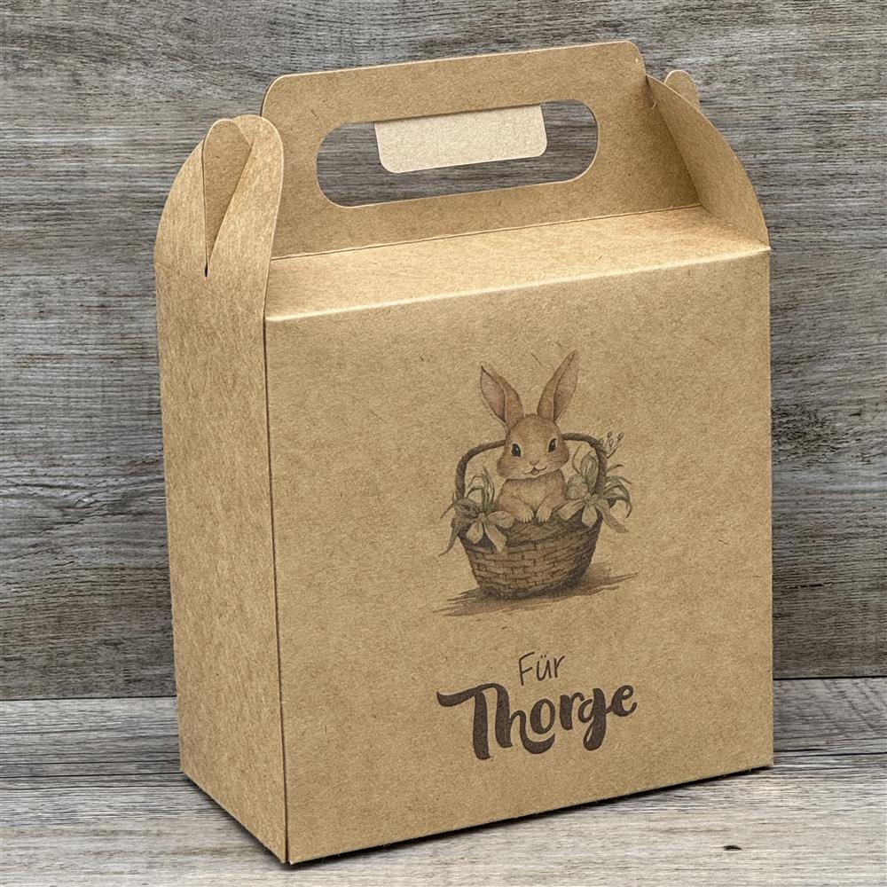 Giebelverpackung klein, Frohe Ostern, personalisiert