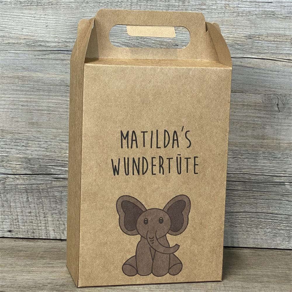 Giebelverpackung Wundertüte, groß, Elefant
