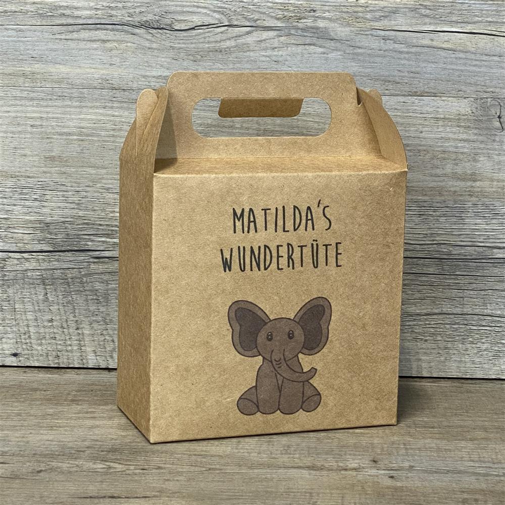 Giebelverpackung Wundertüte ,klein, Elefant