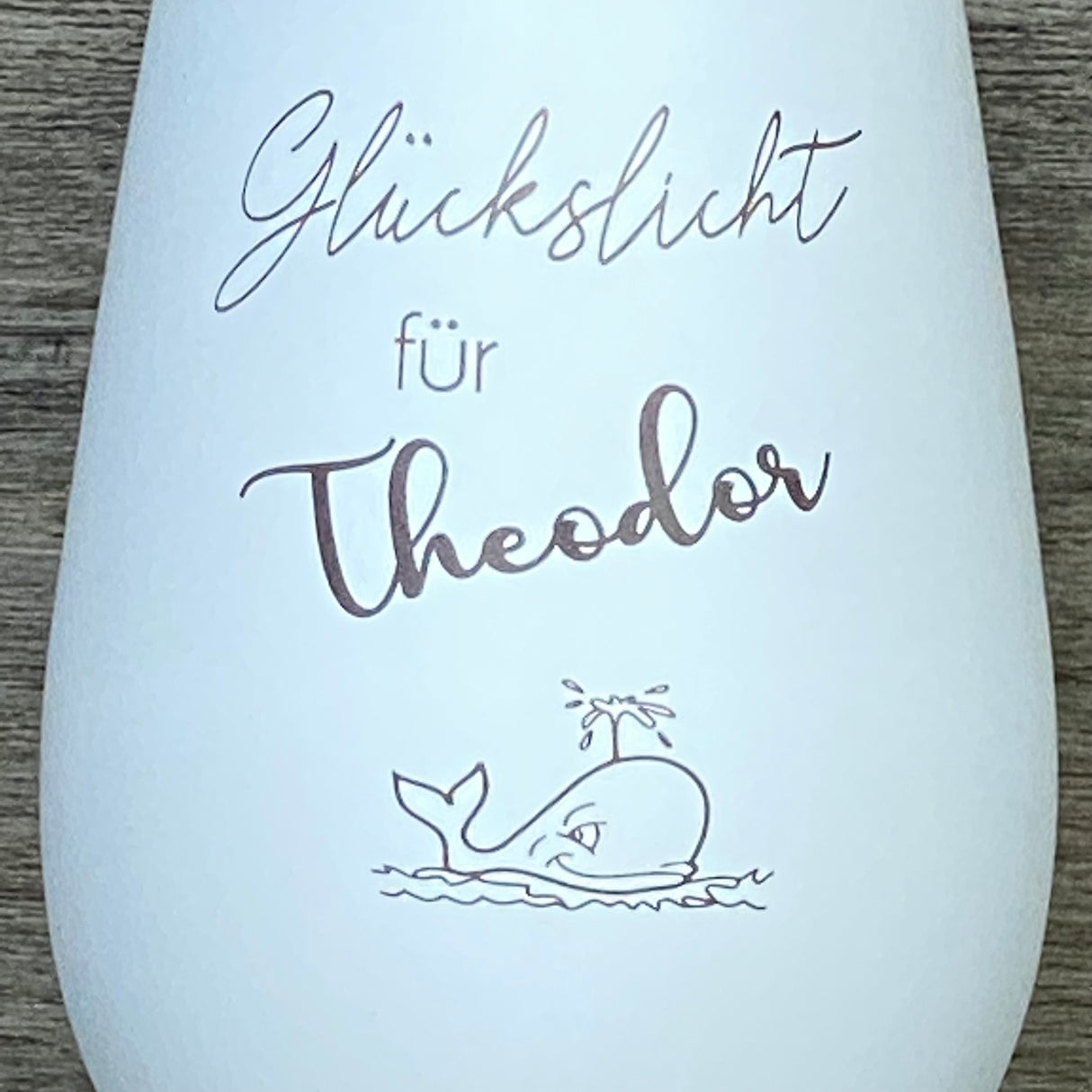 Deko Light - Glückslicht Wal, personalisierbar
