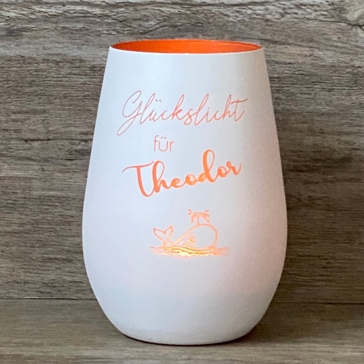 Deko Light - Glückslicht Wal, personalisierbar