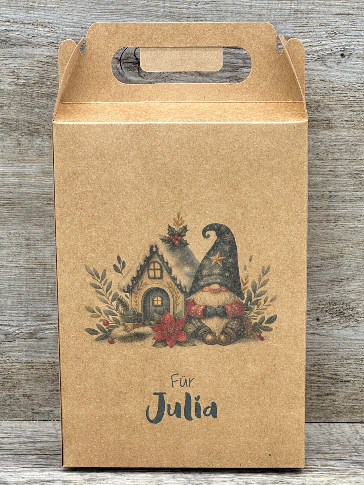 Geschenkpaket Glühwein, klein, weiss, personalisierbar