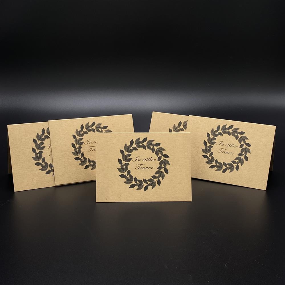Grußkarten Trauer, In stiller Trauer, 5er Set