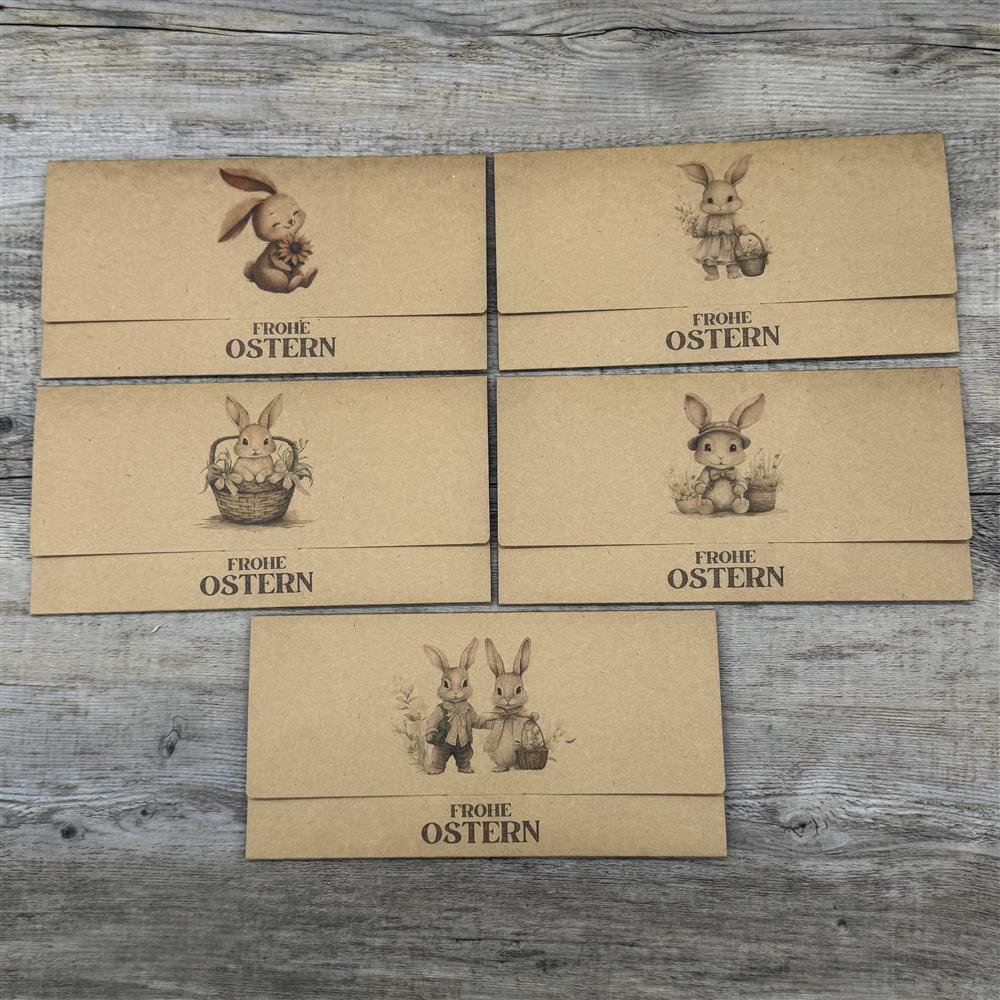 Gutscheinverpackung Frohe Ostern, 5 Stück