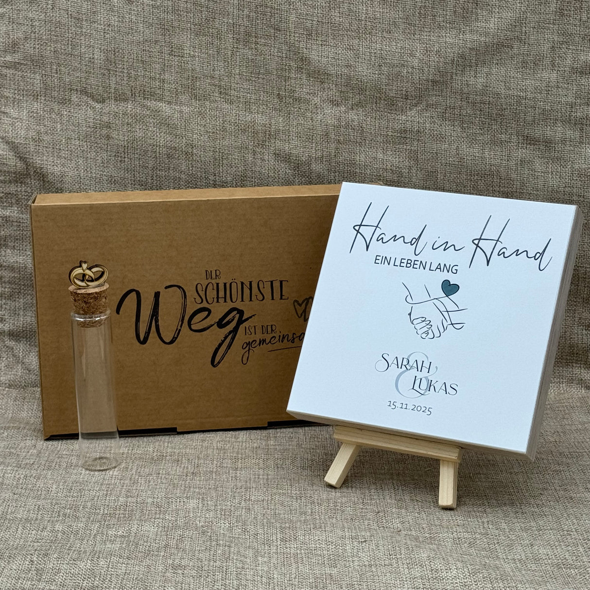 Geschenkset Hochzeit, personalisiert