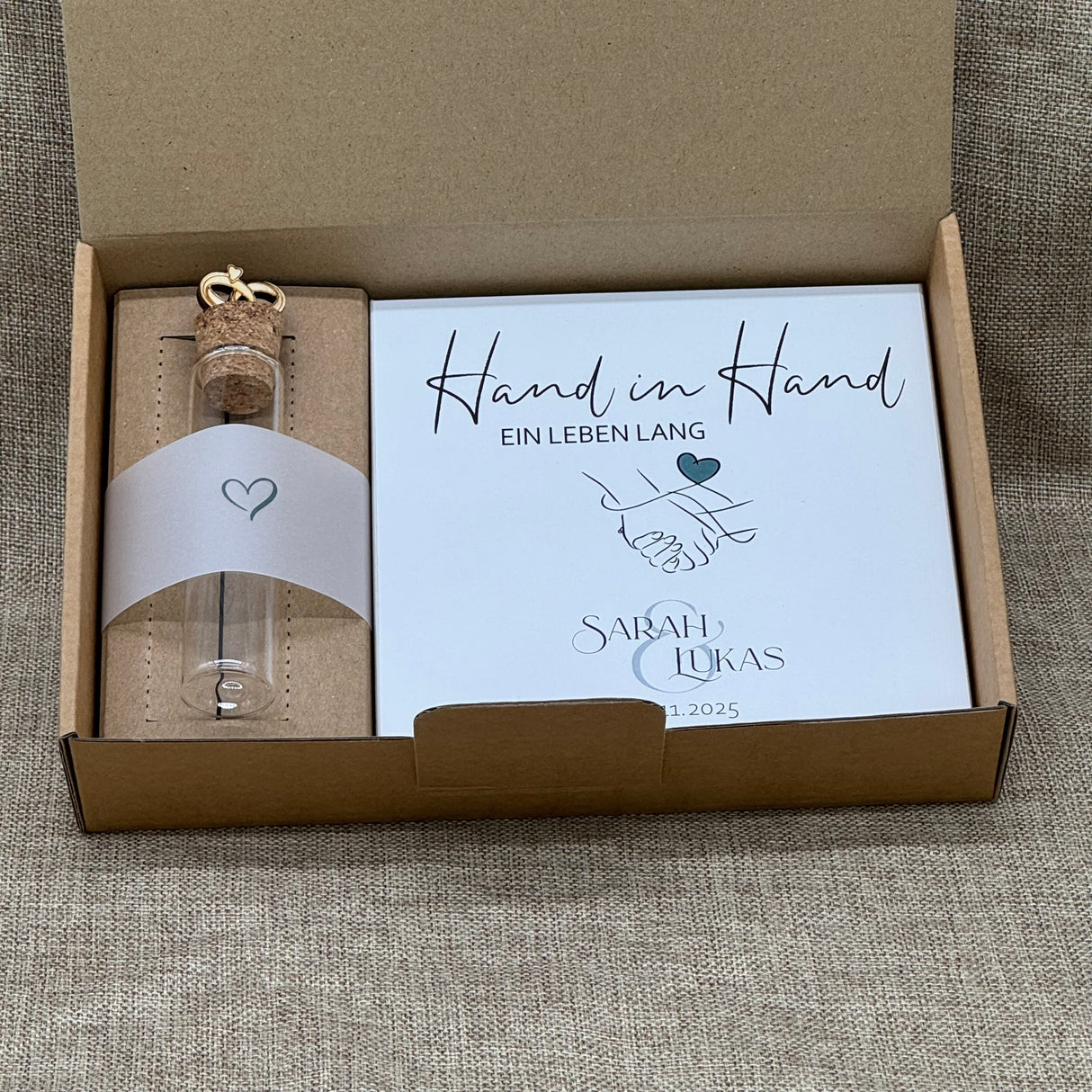 Geschenkset Hochzeit, personalisiert