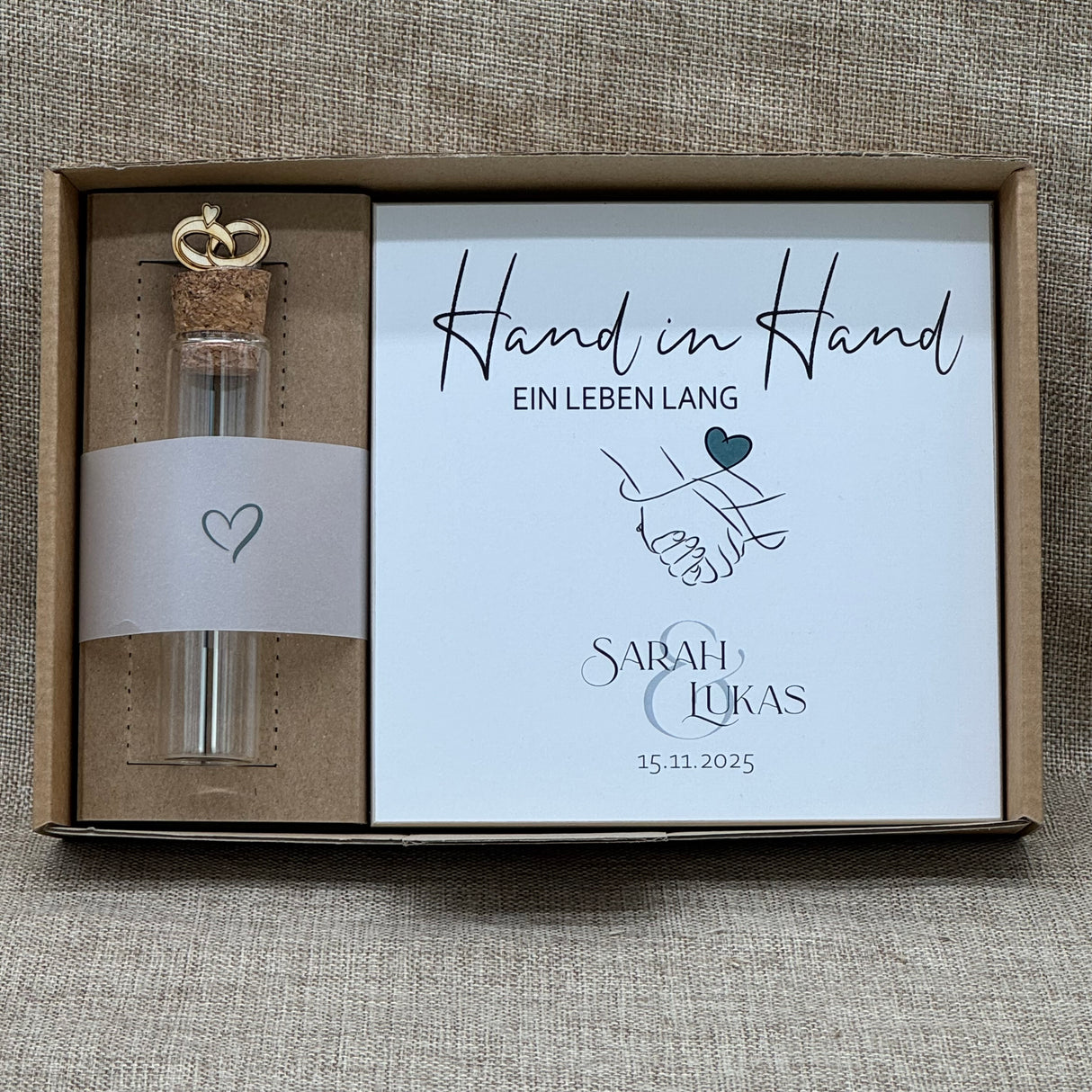 Geschenkset Hochzeit, personalisiert