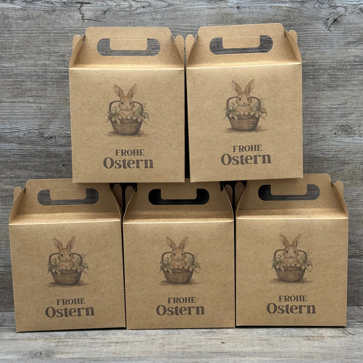 Giebelverpackung klein, Frohe Ostern, 5 Stück