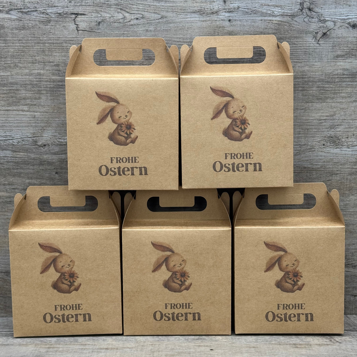 Giebelverpackung klein, Frohe Ostern, 5 Stück