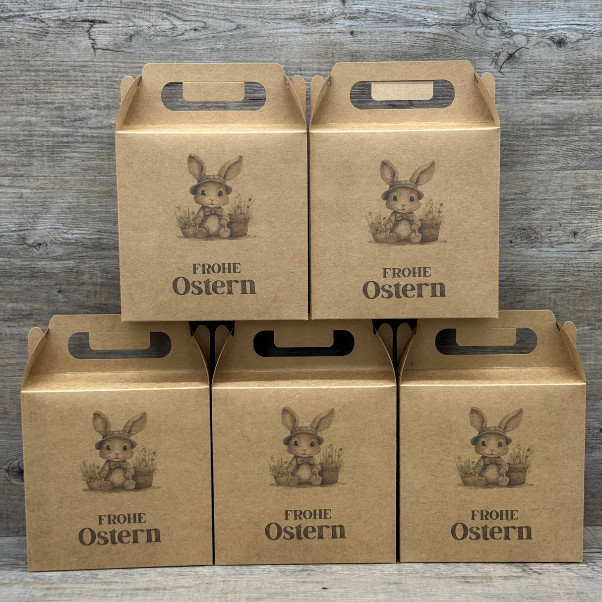 Giebelverpackung klein, Frohe Ostern, 5 Stück
