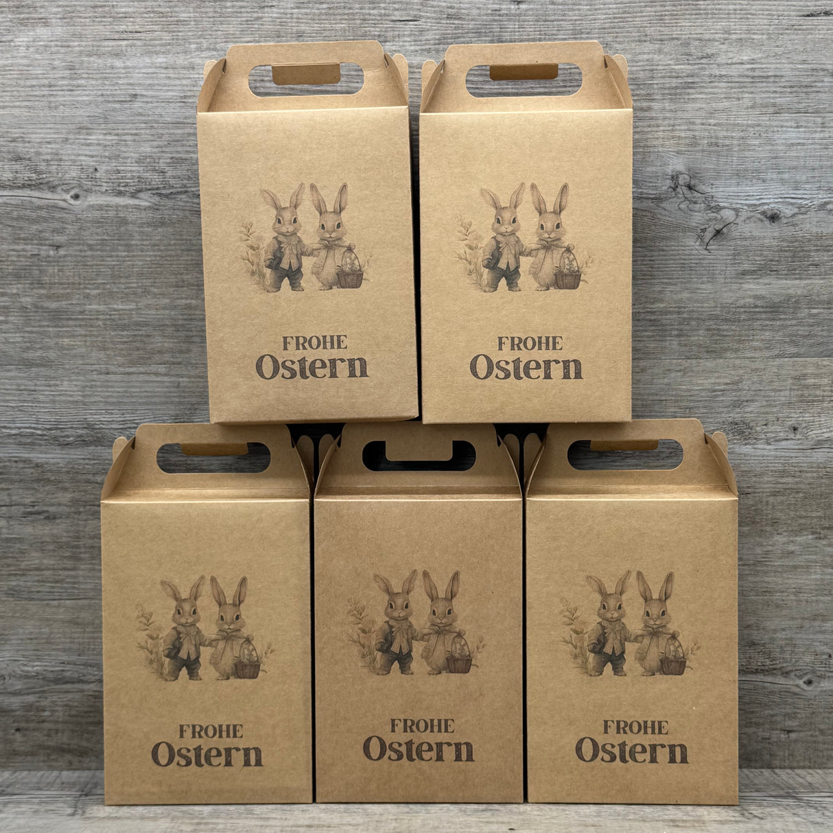 Giebelverpackung groß, Frohe Ostern, 5 Stück
