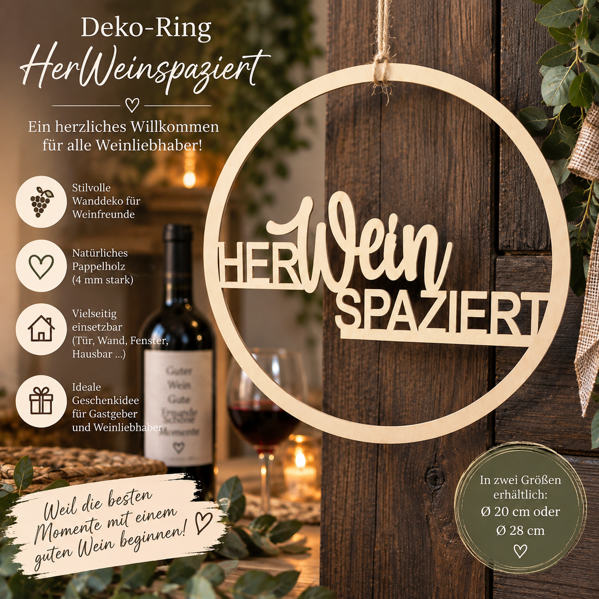 Deko Ring HerWeinspaziert