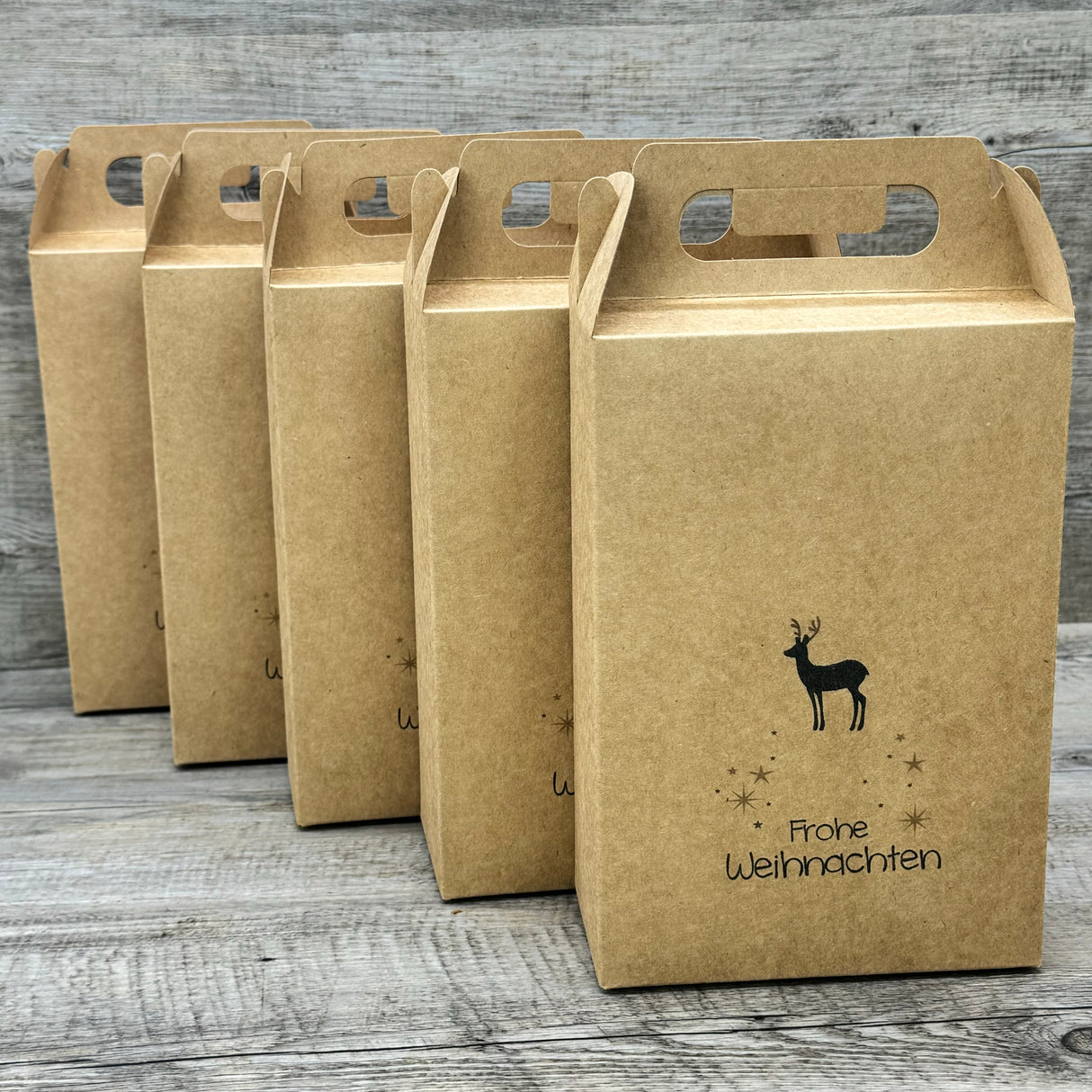 Giebelverpackung groß - Weihnachten, 5 Stück