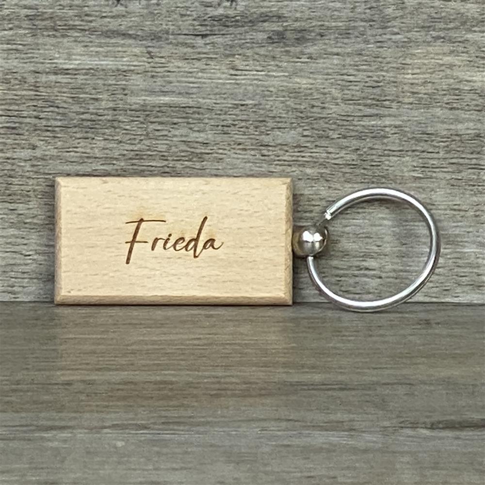 Holzkästchen Schutzengel mit Schlüsselanhänger, personalisiert