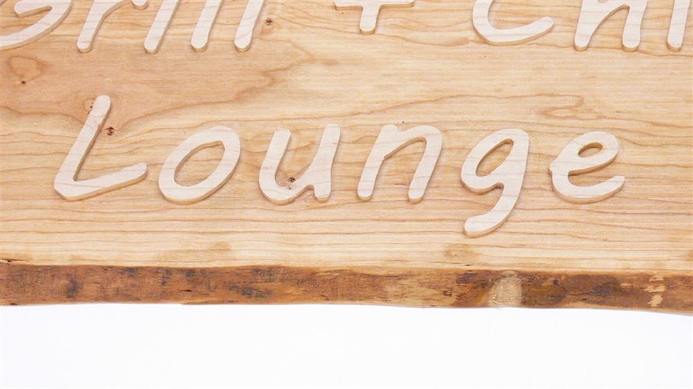 Holzschild Grill + Chill Lounge