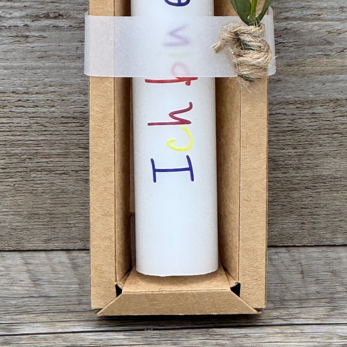 Stabkerze Ich bin ein Palmstock