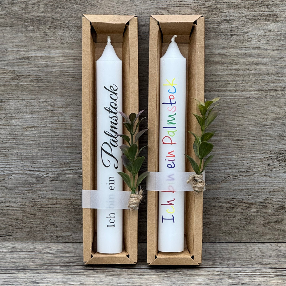 Stabkerze Ich bin ein Palmstock