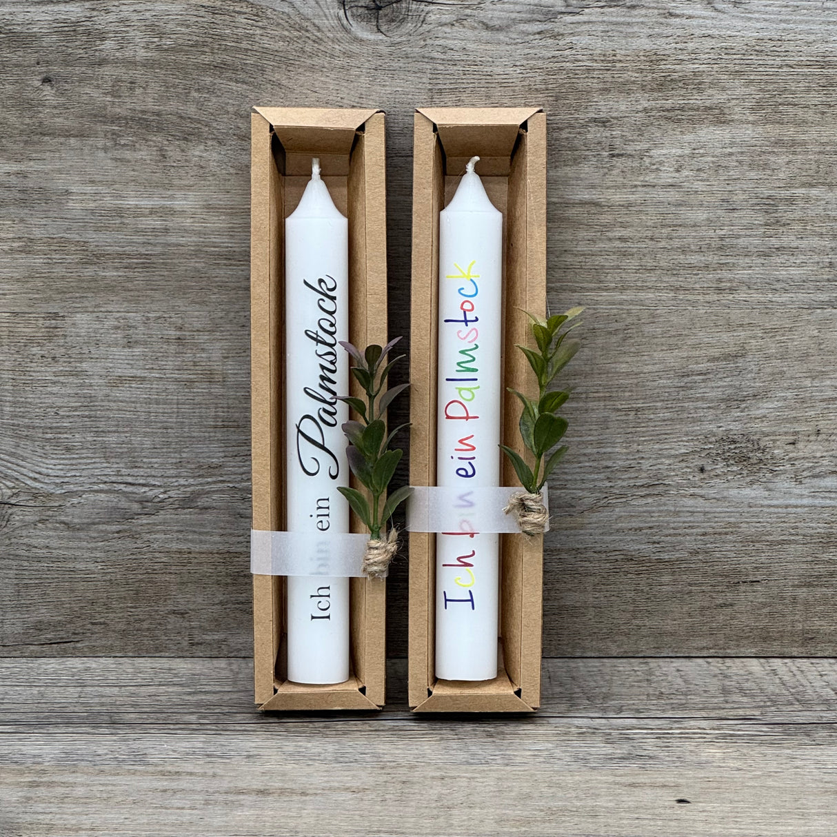 Stabkerze Ich bin ein Palmstock