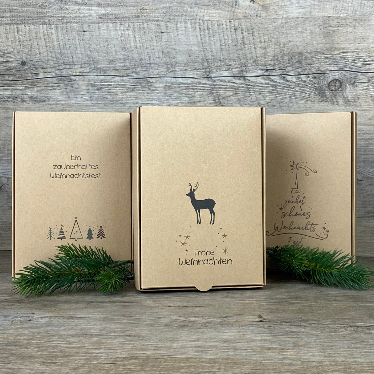 Geschenkverpackung Weihnachten 20 x 14 x 8cm, 5 Stück