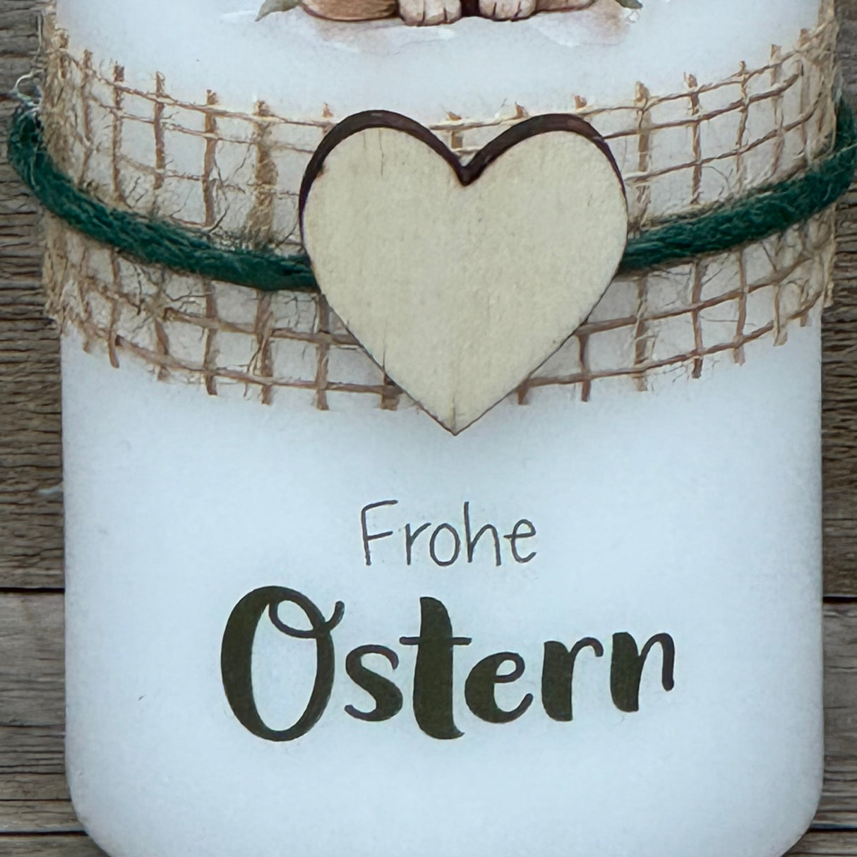 Stumpenkerze Frohe Ostern, Osterhase