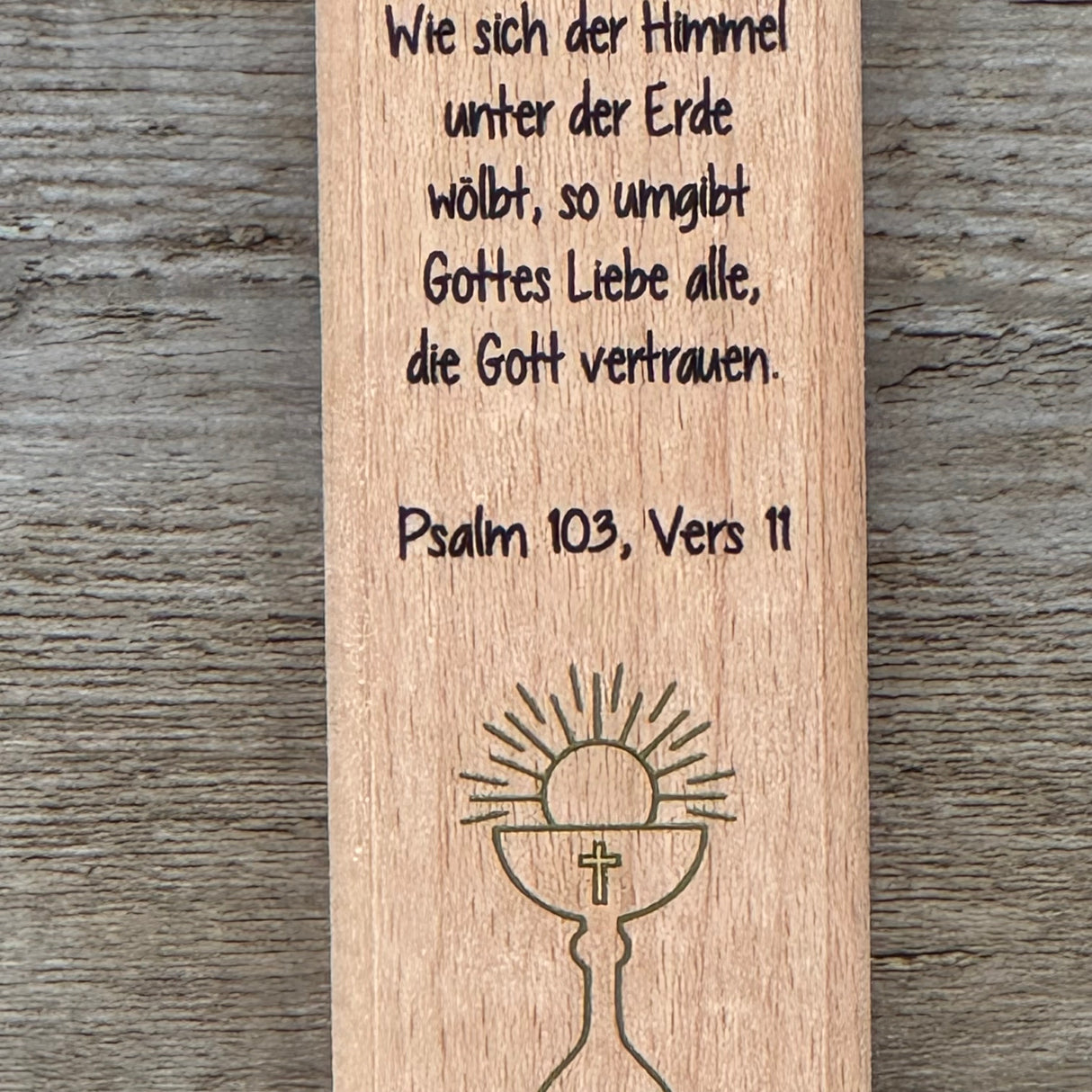 Holzkreuz, Kommunion - Taube personalisiert