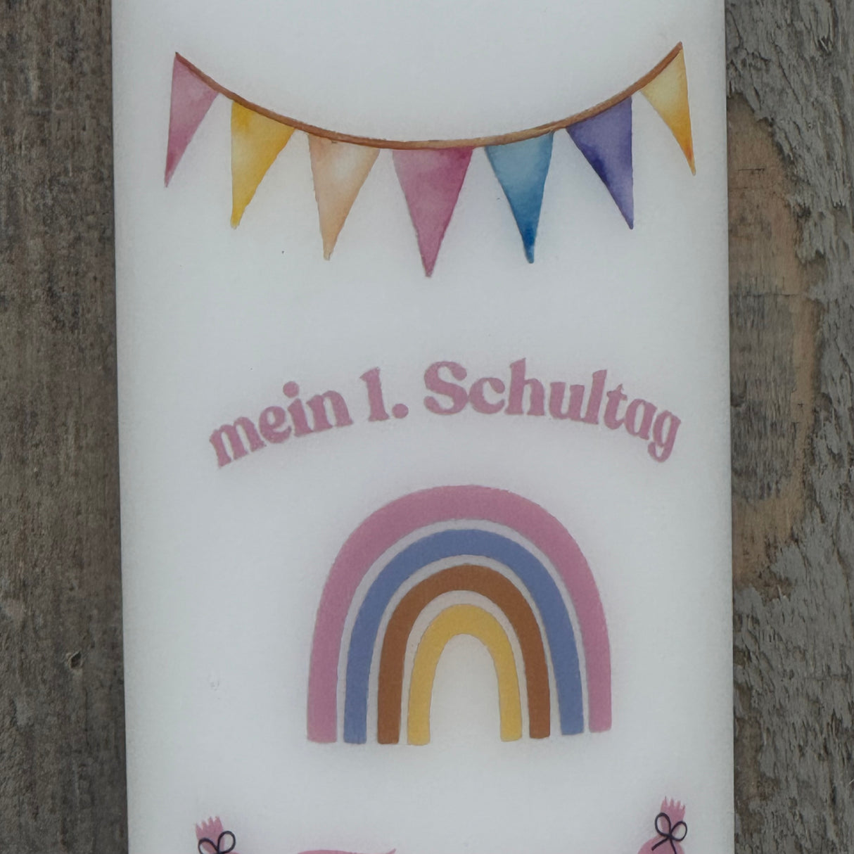 Kerze zur Einschulung - Mein 1. Schultag