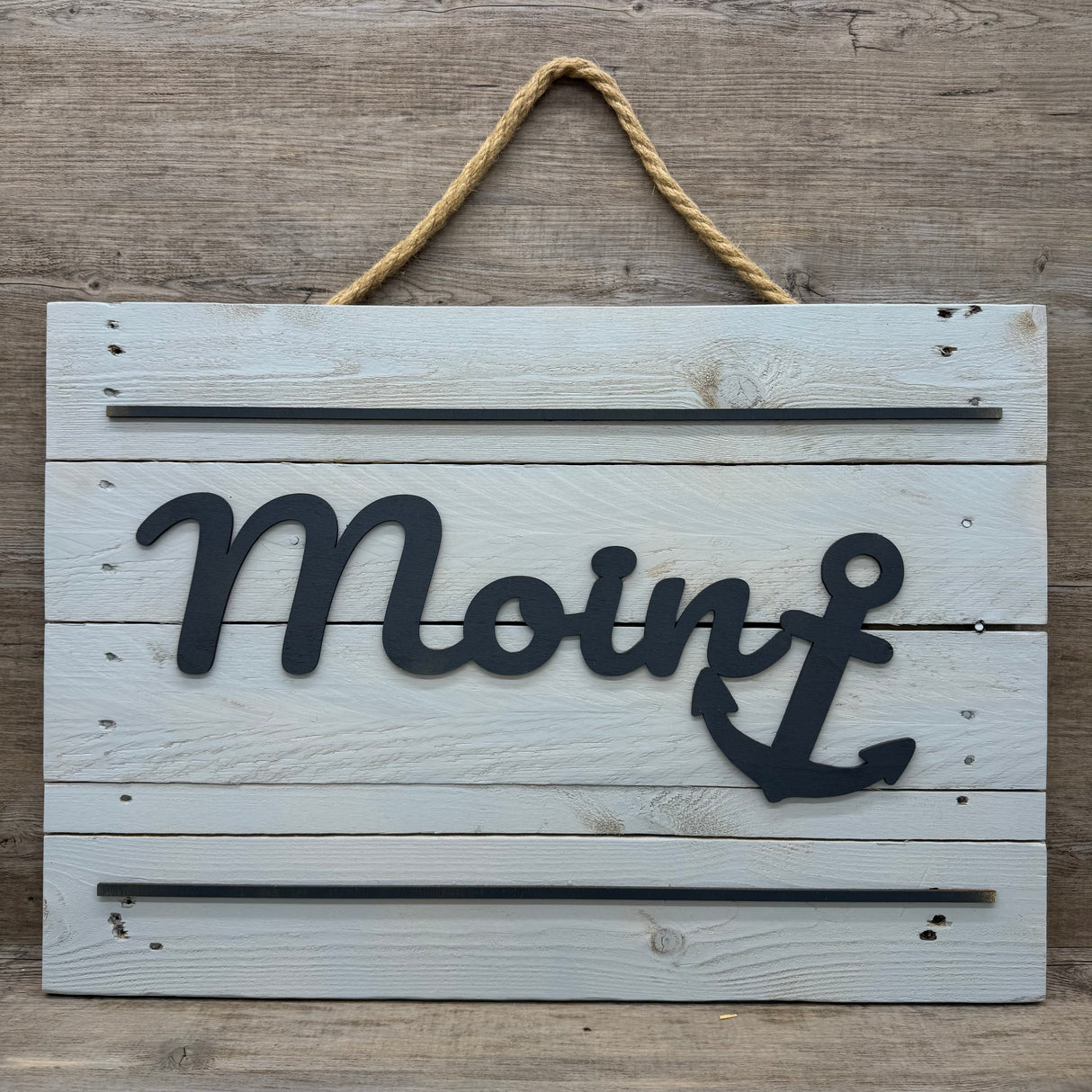 Holzschild Moin - Anker