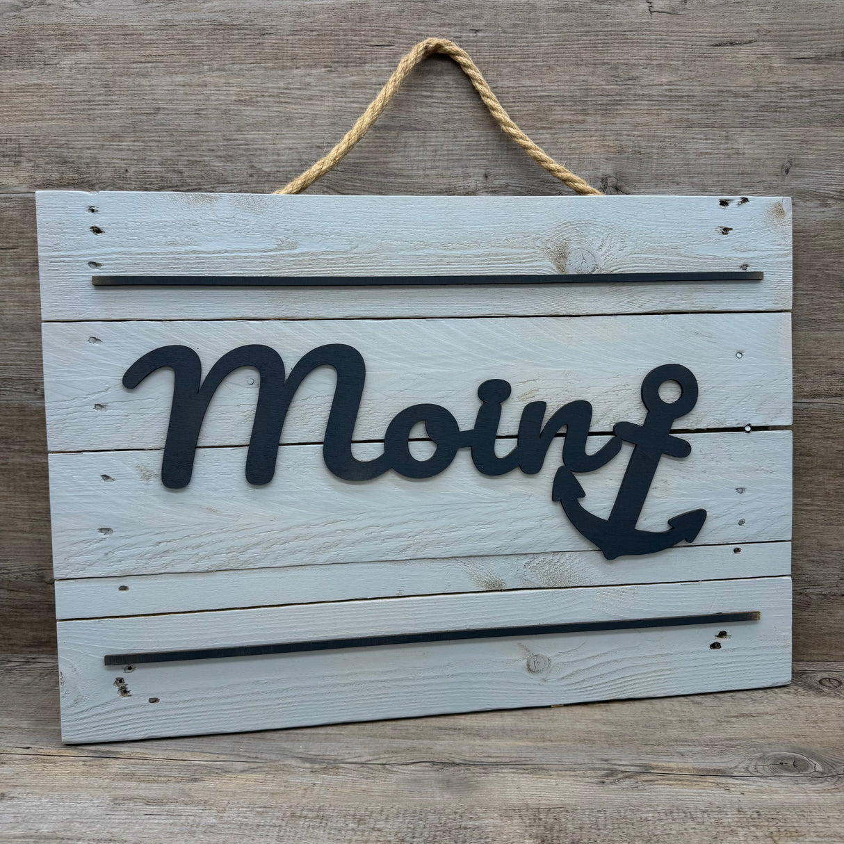 Holzschild Moin - Anker