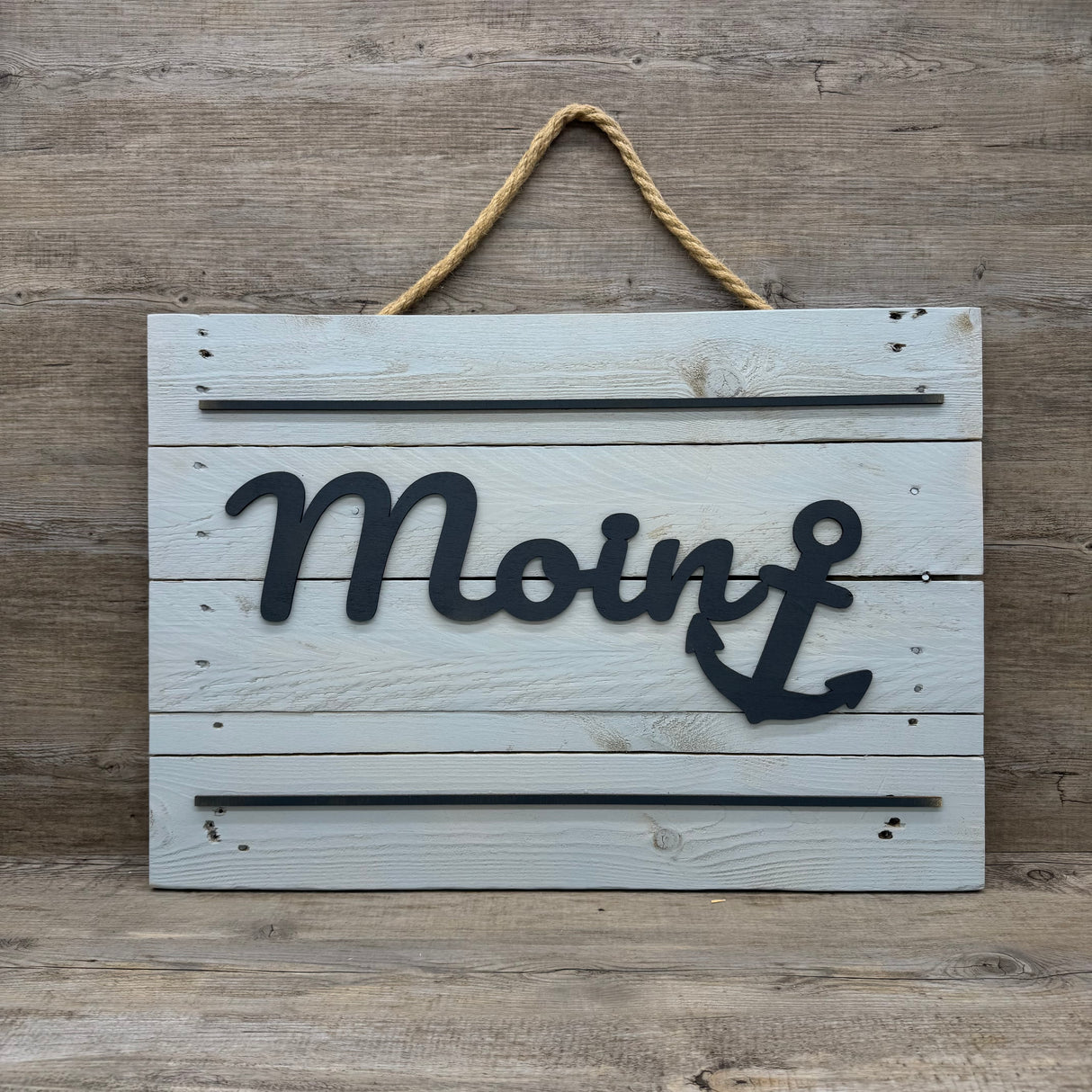 Holzschild Moin - Anker