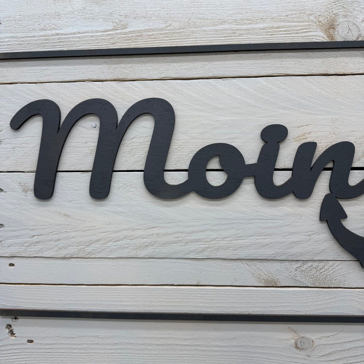 Holzschild Moin - Anker