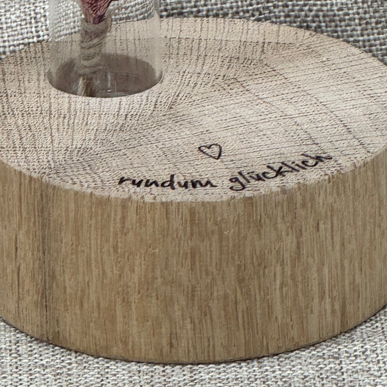 Deko Block Vase rundum glücklich