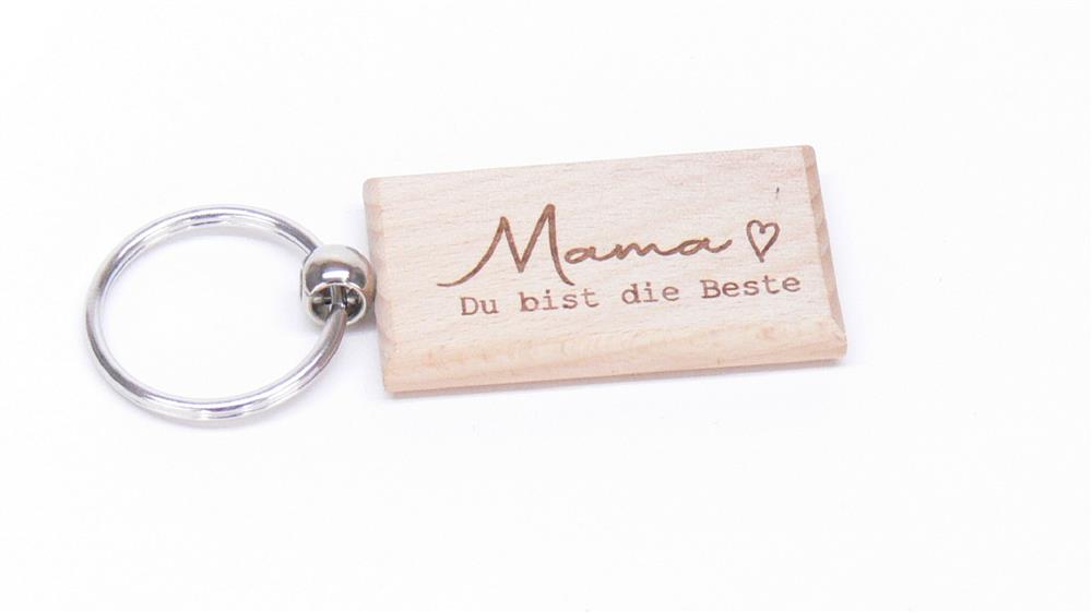 Schlüsselanhänger Holz rechteckig