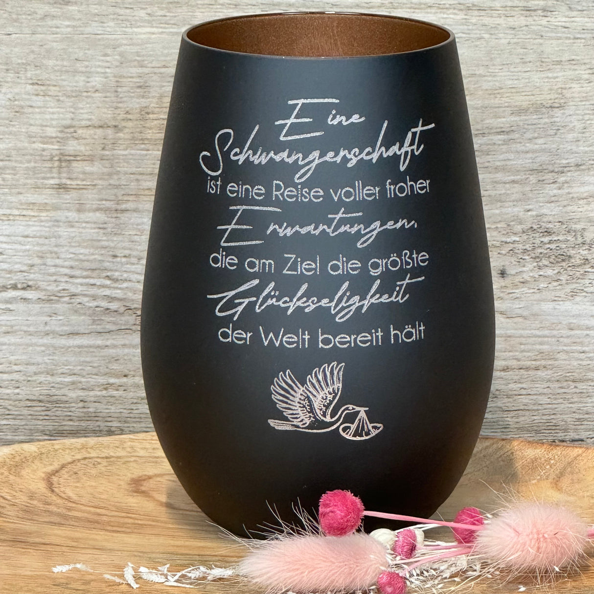 Deko Light - Schwangerschaft (Storch), personalisierbar